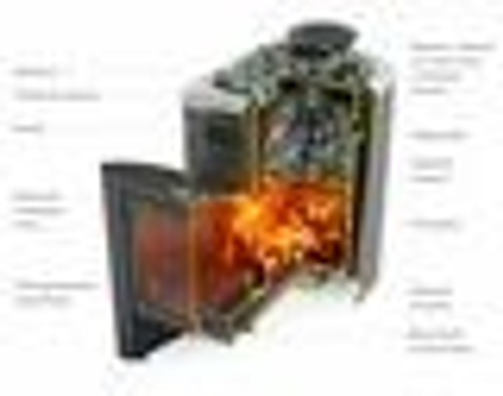 Дровяная печь-каменка TMF Гейзер Мини 2016 Inox Витра ЗК терракота