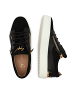 Кожаная кроссовка Giuseppe Zanotti - черный(RM30016)