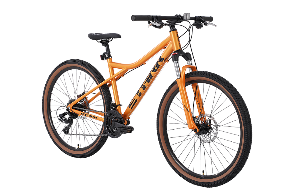 Велосипед 27,5" Stark'25 Slash 27.1 D р.S/16" оранжевый матовый/черный