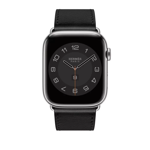 Apple Watch Series 8 Hermes 45mm, черный ремешок с раскладывающейся застежкой