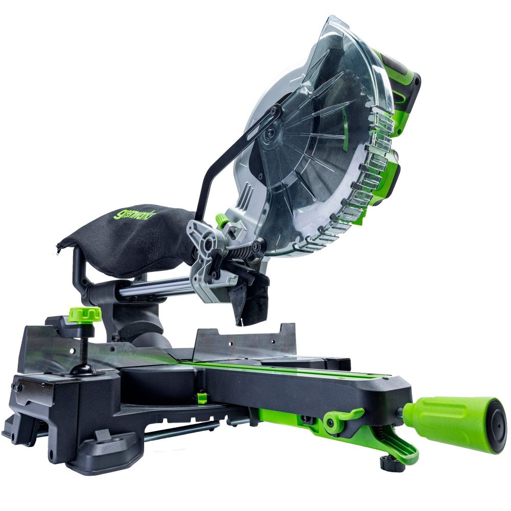 Торцовочная пила акк. Greenworks GD24MS216, 24V, б/щ, 4800 об/мин, 216x30мм,рез 65х310мм,c 1х5 АКБ Ач и быстрым ЗУ (1501707UG)
