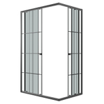 Душевое ограждение Niagara Eco NG-1018-14QKL (100х80х190) прямоугольник,раздвижное,черный,стекло клетка,1 место