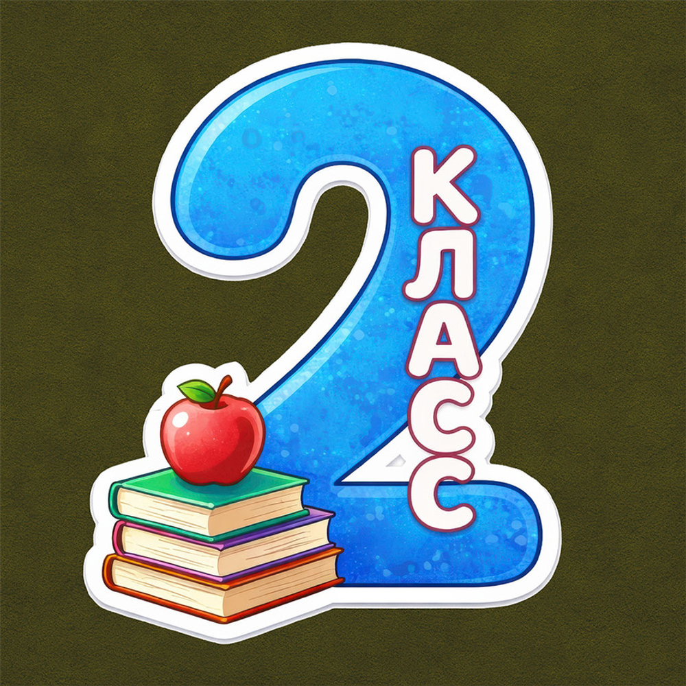 Цифра 2 цветная - декор для фотосессий