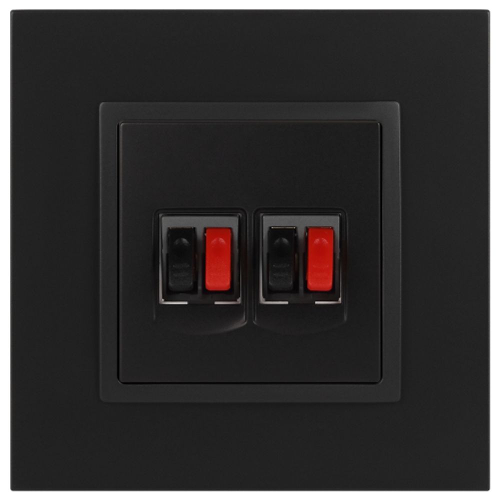 Розетка ЭРА Elegance 14-3112-05 аудио двойная IP20 антрацит | Эра Elegance