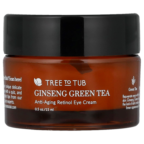 Tree To Tub, Ginseng Green Tea, Anti-Aging Retinol Eye Cream, 0.5 oz (15 ml)