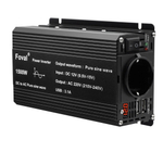 Инвертор 12V-220V 1500W черный Foval чистый синус