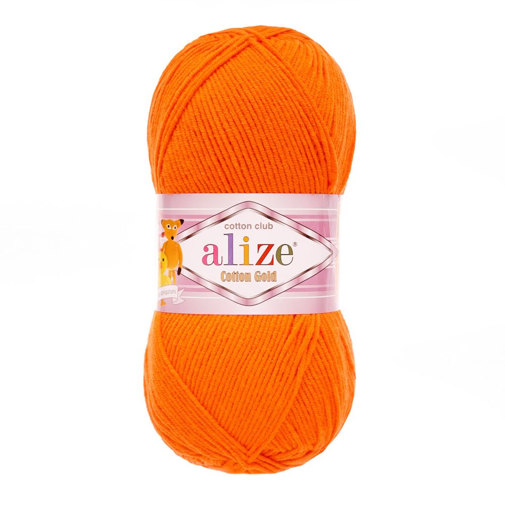 Пряжа Alize (Ализе) Cotton Gold / уп.5 мот. по 100 г, 330м, 037 оранжевый A
