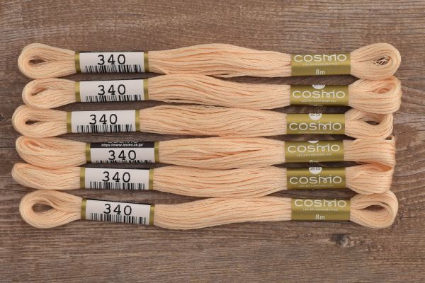 Мулине Lecien Cosmo, цв. 0340 / 6 мот. по 8 метров, в 6 сложений