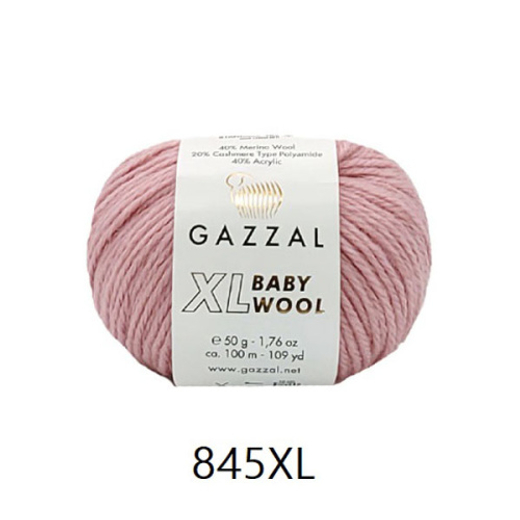 BABY WOOL XL, розовая пудра