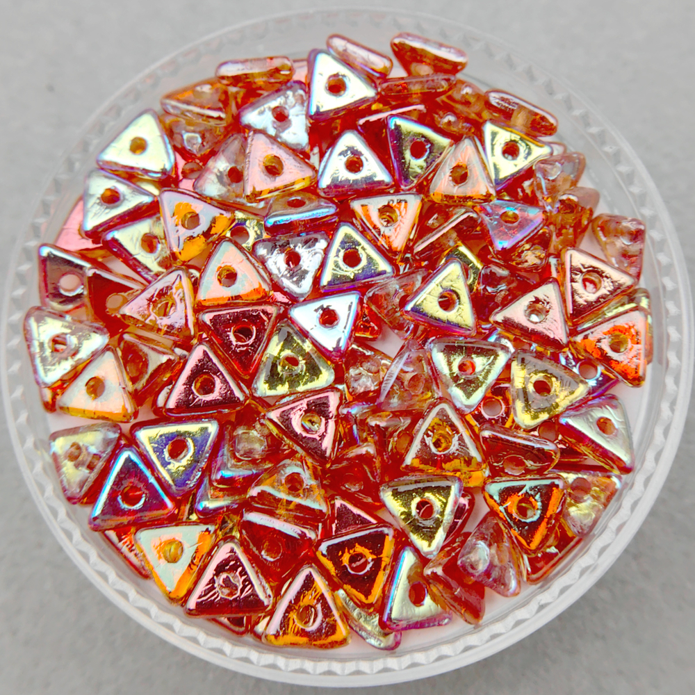 Бусины Tri-bead 4 мм, цвет Оранжевая радуга (Crystal Orange Rainbow)