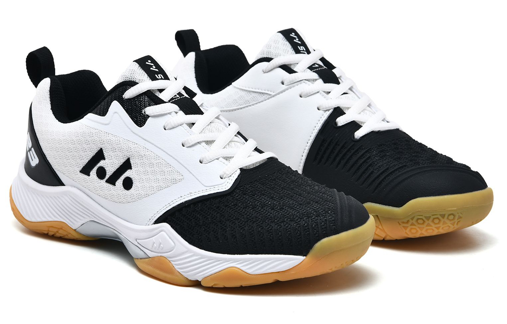 LEFUS Low top Badminton Shoes Unisex White Black