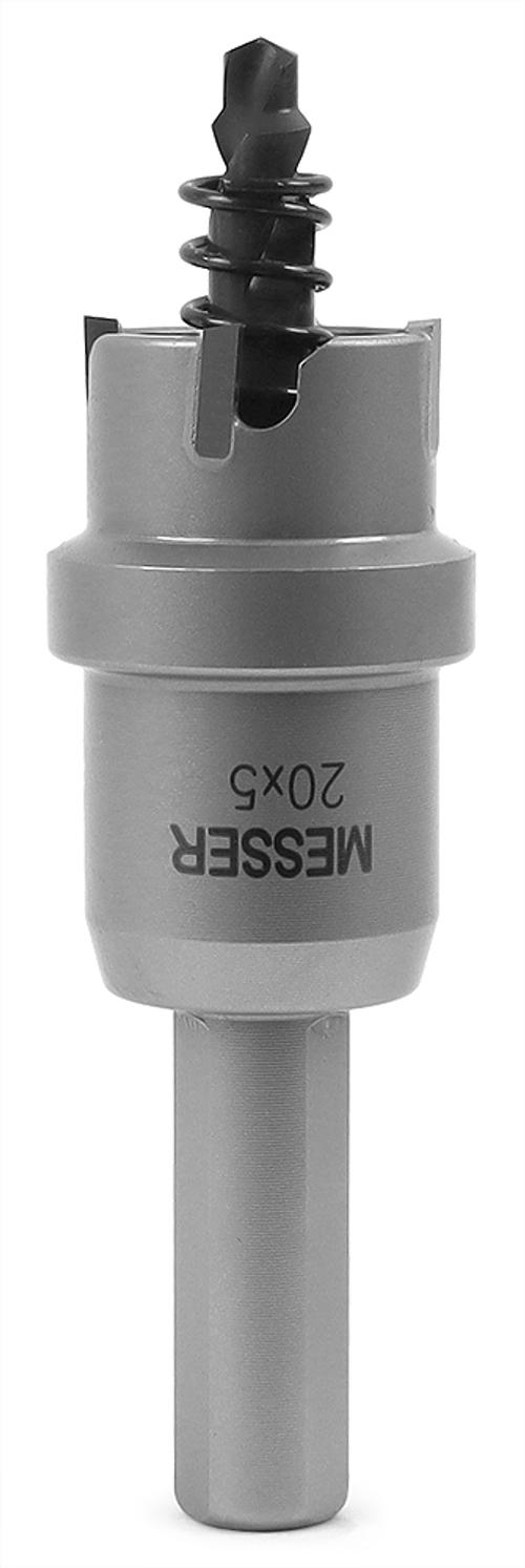 ТСТ коронка MESSER 20X5 с центрирующим сверлом и толкающей пружиной
