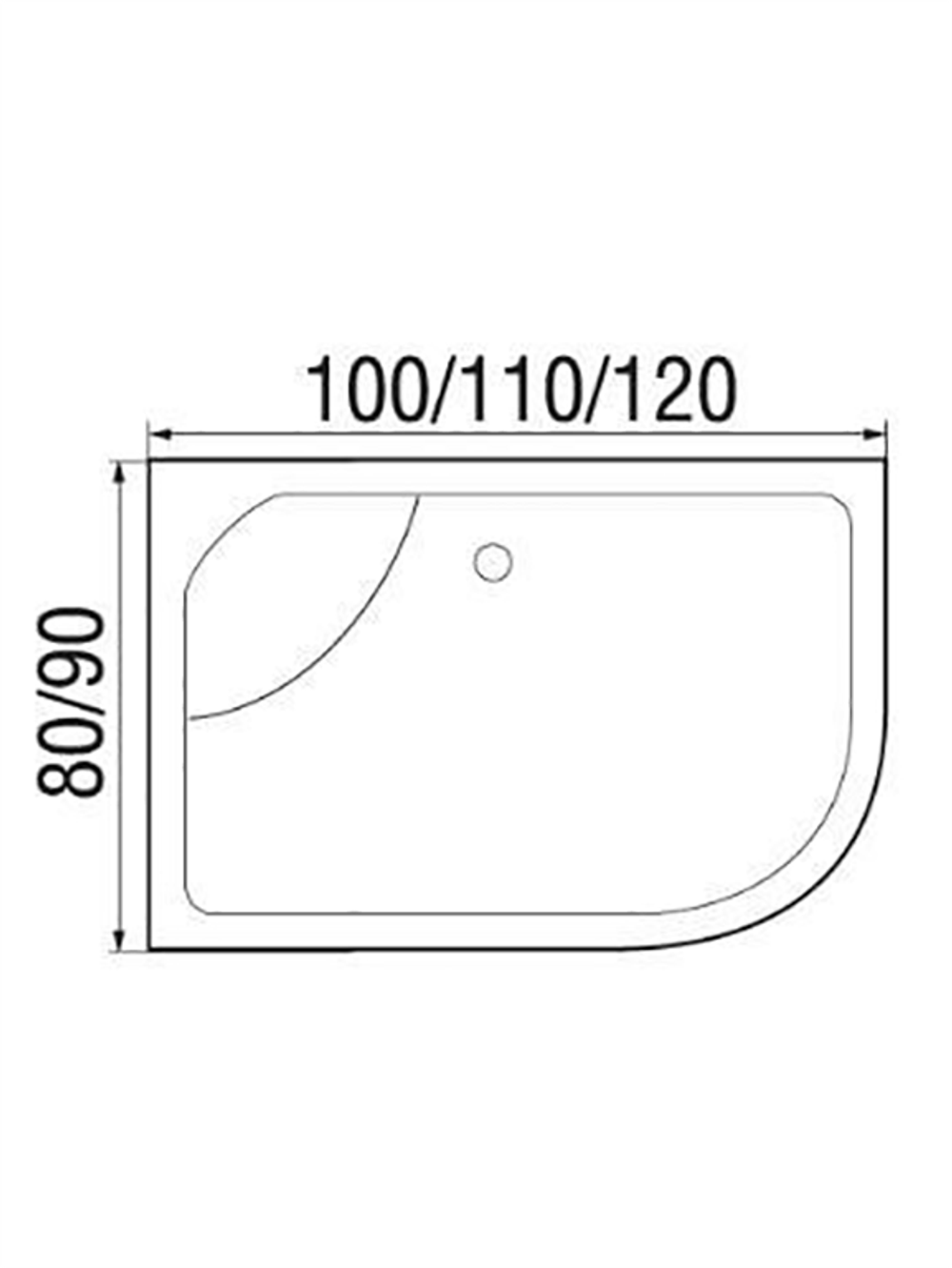 Душевая кабина RIVER NARA 120/90/44  МТ L 120x90x210 10000003644 Правая или левая  Ассимметрия