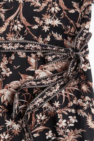 Платье с поясом и воланом - H&M