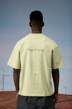 Футболка Nothomme Blue Monte Swirl Stone Print T-Shirt "Yellow Velvet Pine"