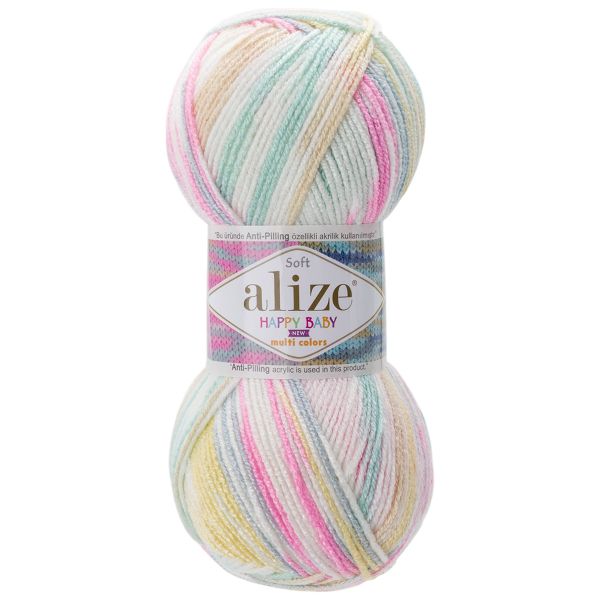 Пряжа Alize (Ализе) Happy Baby new Multi Colors / уп.5 мот. по 100 г, 320м, 52995 секционный