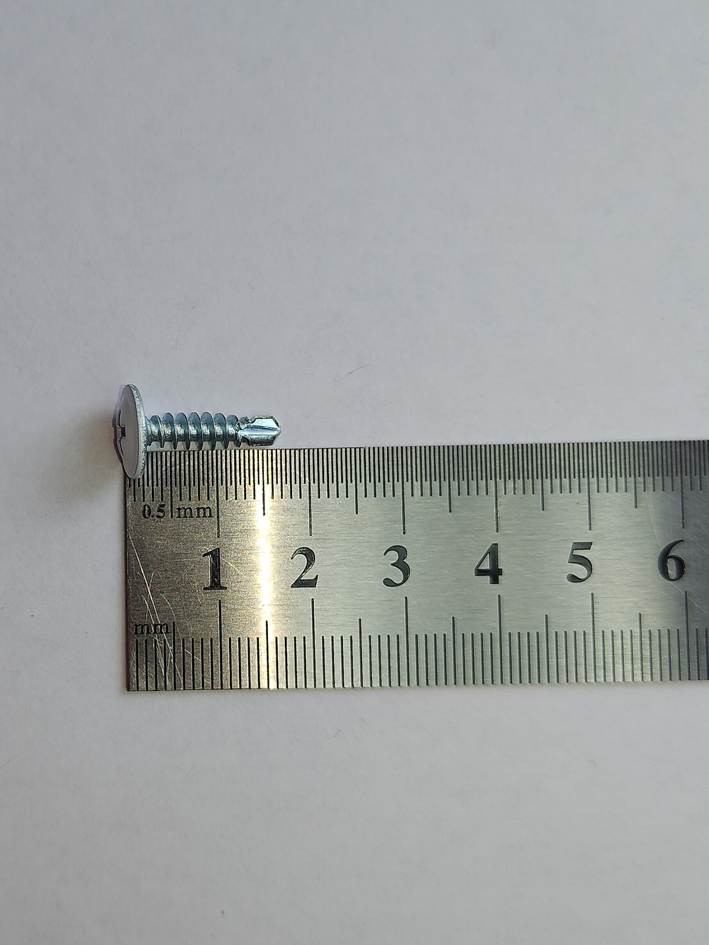 4,2х16 RAL9003 Саморез с прессшайбой СВЕРЛО белый (1000 шт)
