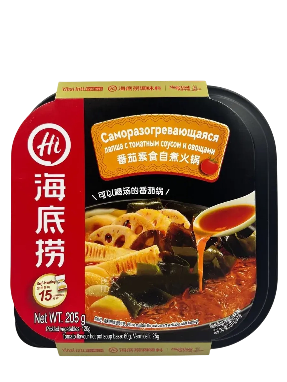 Самонагревающаяся лапша с томатным соусом и овощами