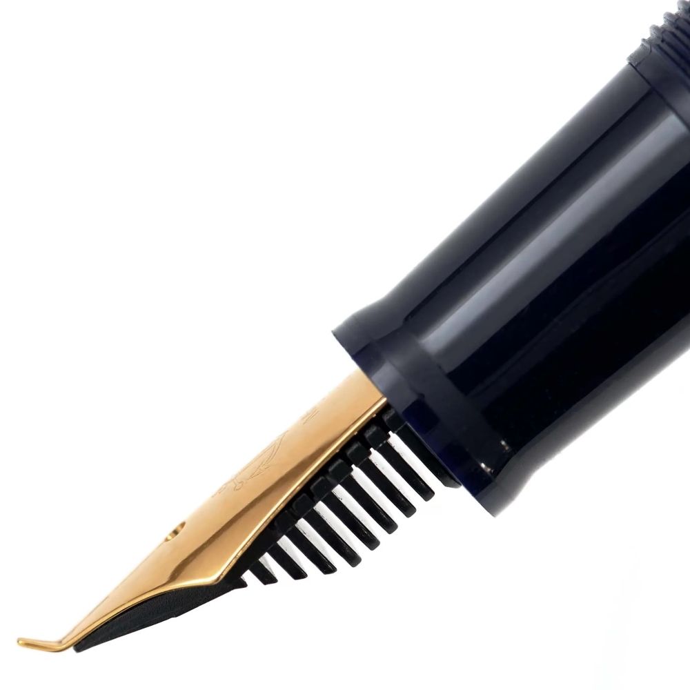 Ручка перьевая Sailor 1911 Fude De Mannen Blue GT Calligraphy Steel Nib 55° (10-0212-740)