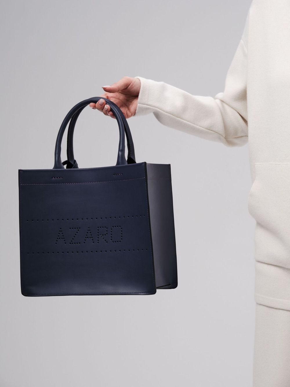 Сумка кожаная Azaro 30586 фиолетовый цветок