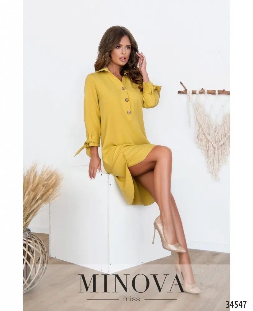 Платье 3127Н-горчичный Minova