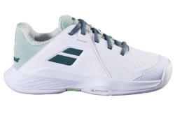 Детские теннисные кроссовки Babolat Propulse 3 Junior Wimbledon All Court - white/dark green