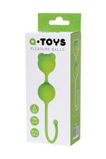 Вагинальные шарики A-Toys by TOYFA Meeko, силикон, зеленый, 16,4 см, Ø 2,7 см