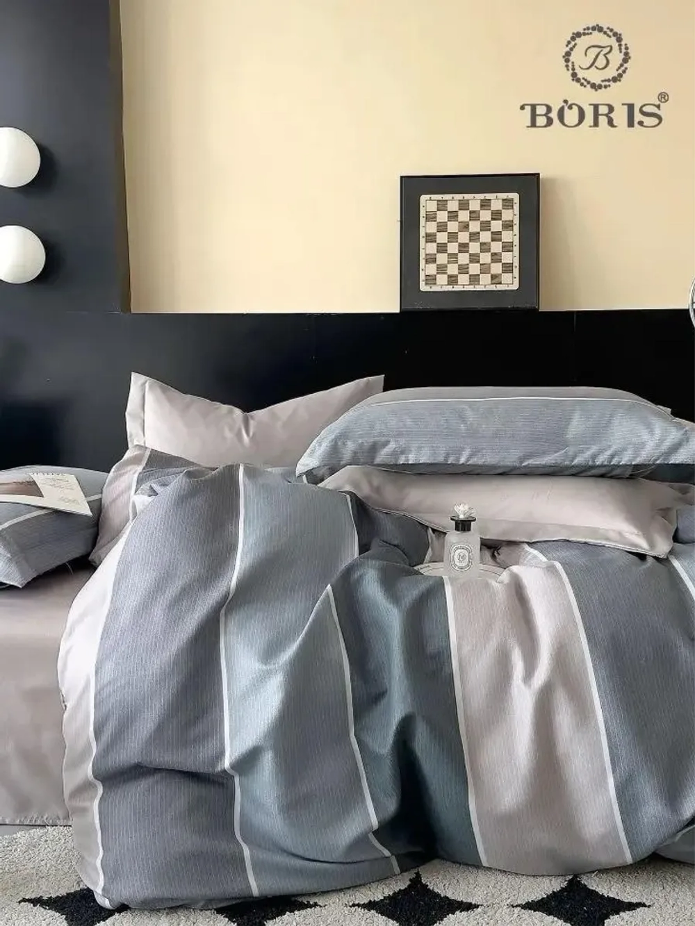 Постельное белье 2 спальное на резинке Boris