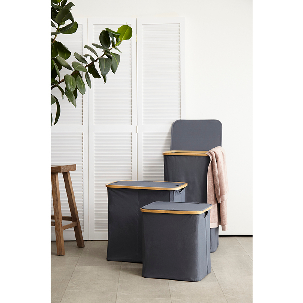 Корзина для белья 40x33x43см Smart Solutions Neat Mid серая