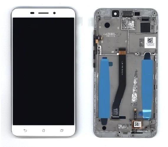 Дисплей для Asus Zenfone 3 Laser ZC551KL в сборе с тачскрином на рамке (White)