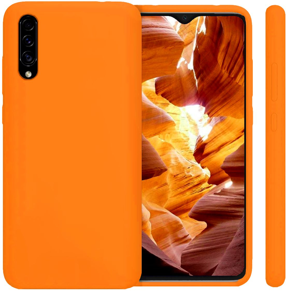 Мягкий Soft Touch чехол из силикона для SAMSUNG GALAXY A50 / 50s / 30s с бархатной подкладкой