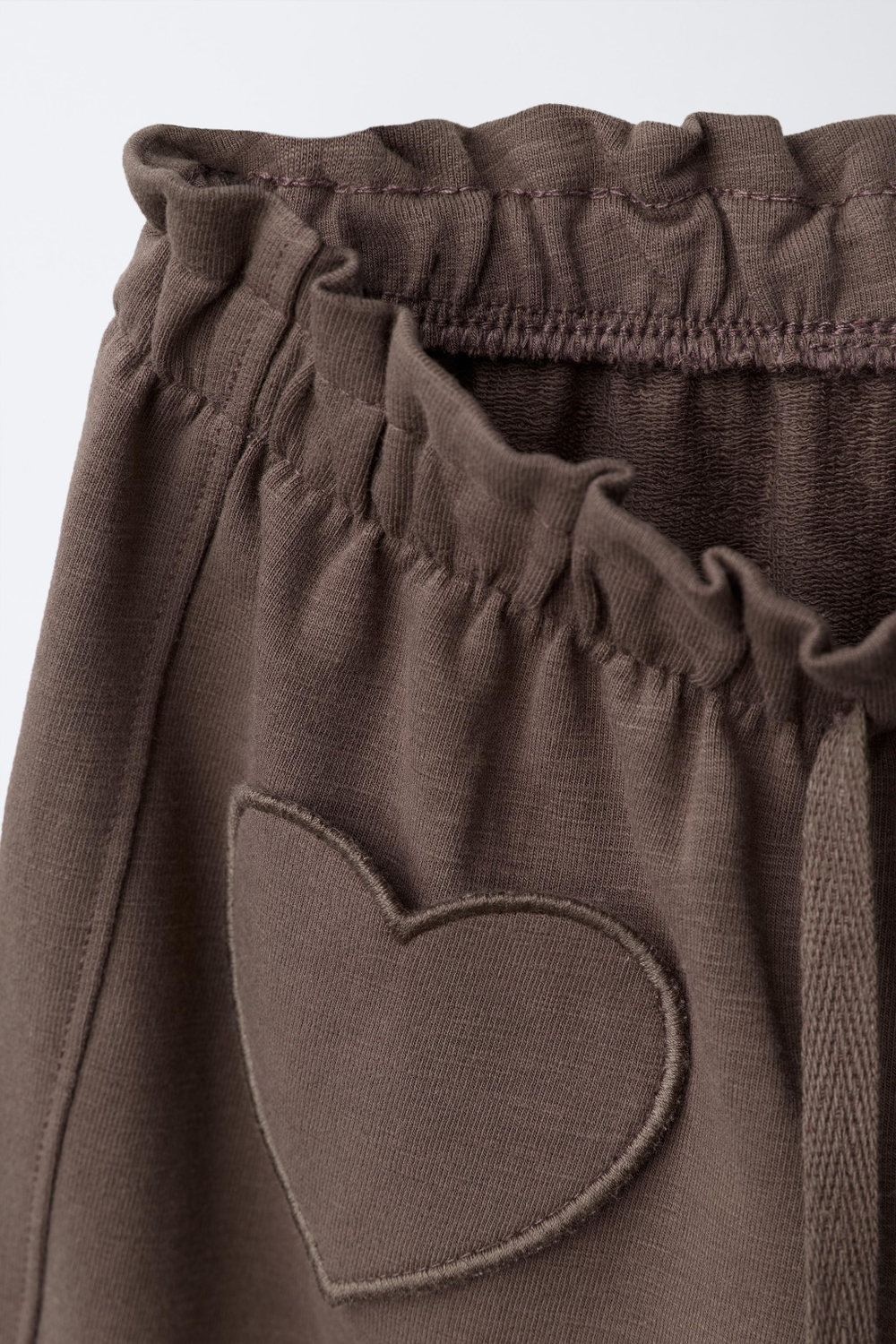 ZARA ТРИКОТАЖНЫЕ БРЮКИ-ШАРОВАРЫ, ТЕМНО-КОРИЧНЕВЫЙ