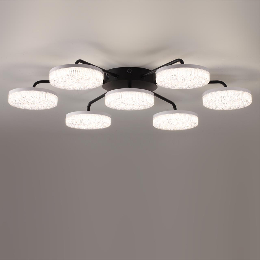 8236/7CL LEDIO LN25 000 черный, металл/акрил Люстра потолочная с ПДУ LED 90W 3000-6000К 220V DIDANA