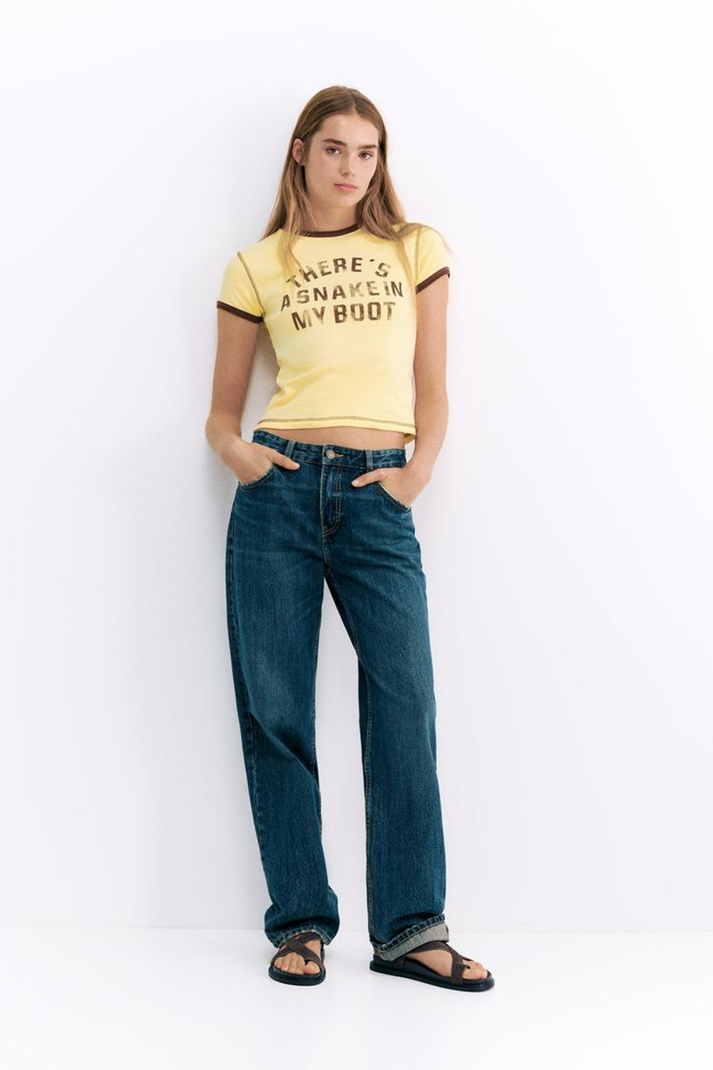 PULL&BEAR Футболка с принтом из мультфильма «История игрушек», желтый
