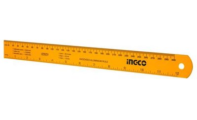 Линейка из анодированого алюминия 300х30х0,7 мм INGCO HSR23002