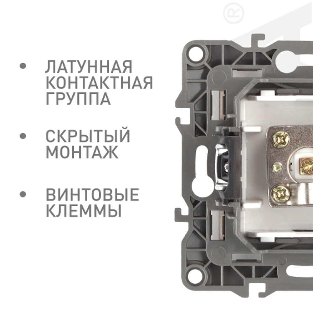 12-3101-05 ЭРА Розетка TV одиночная, IP20, Эра12, антрацит | Эра 12