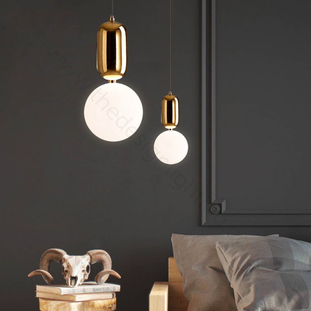 Pendant design lamp Aballs  by Parachilna (White,  D30)