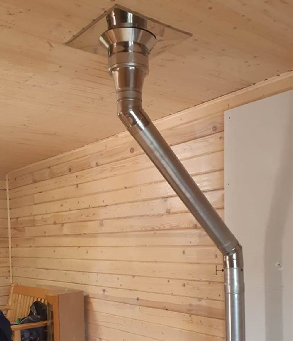 Колено 135°, 115 мм нерж. (AISI 409-1 мм), ECOFLUE
