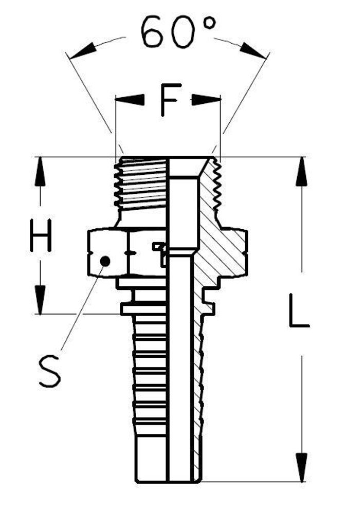 Фитинг DN 12 DKM (Ш) 22x1.5 TIEFFE Фитинг DN 12 DKM (Ш) 22x1.5 TIEFFE