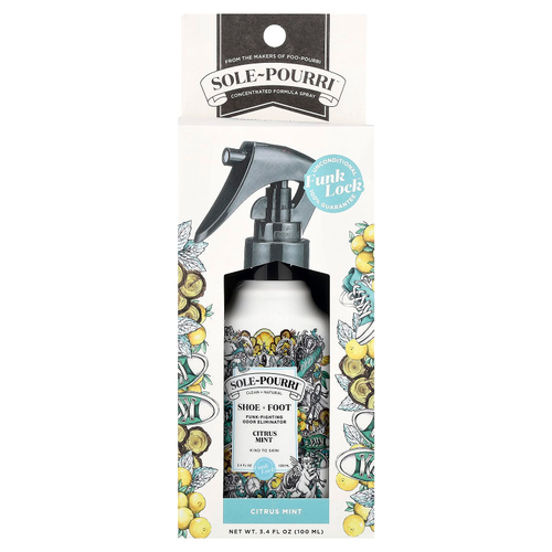 Poo-Pourri, Sole-Pourri™, средство для устранения неприятных запахов для обуви и ног, цитрус и мята, 100 мл