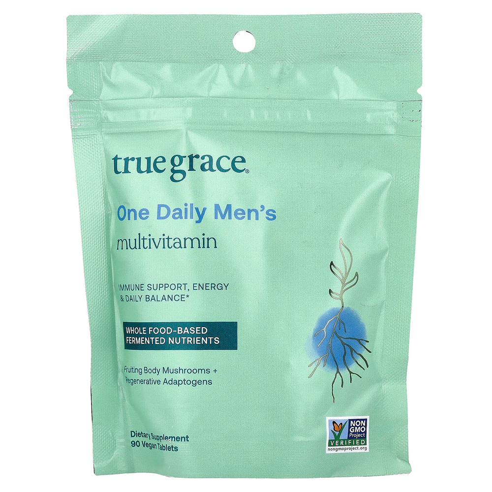 True Grace, One Daily Men's Multivitamin, 90 Vegan Tablets