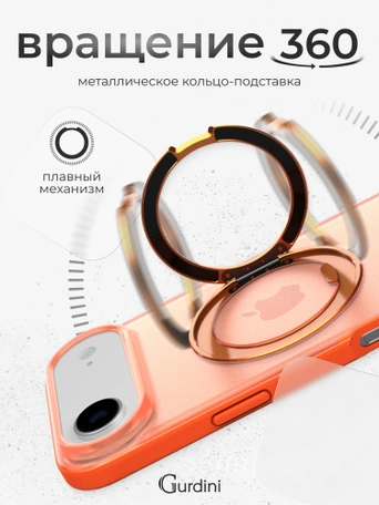 Чехол накладка iPhone 17 Air 6.5" Gurdini Shockproof Roller 360 White