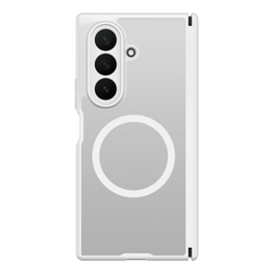Чехол матовый полупрозрачный белого цвета с MagSafe для Samsung Z TriFold, серия Expn Series Magnetic от Dux Ducis