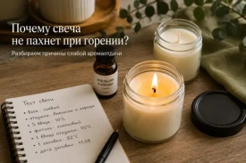 Почему свеча не пахнет при горении: причины слабой аромаотдачи и что делать?
