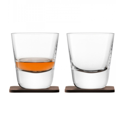 Набор из 2-х стаканов для виски с деревянными подставками Arran Whisky 250 мл