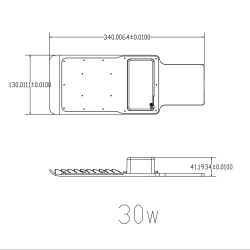 Светильник уличный светодиодный ЭРА SPP-503-0-50K-030 30Вт 5000К IP65 КСС Ш | Уличные консольные светильники