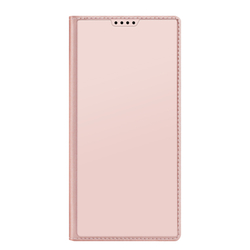 Чехол книжка розового цвета для смартфона Samsung Galaxy S26 Ultra, серия Skin Pro Series от Dux Ducis