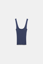 ХЛОПКОВАЯ МАЙКА В РУБЧИК — ZARA