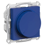ATLASDESIGN СВЕТОРЕГУЛЯТОР (диммер) поворотно-нажимной, LED, RC, 400Вт, механизм, АКВАМАРИН