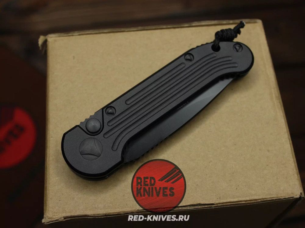 Нож MIcrotech LUDT - черный / черный (эксклюзив RED-Knives) RK-462